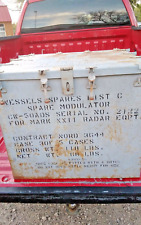 Vintage Military Large Metal Spare Modulator Radar Eqpt. Box 68lbs 28.5