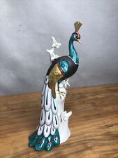 Porcelain Peacock Made In Italy picture