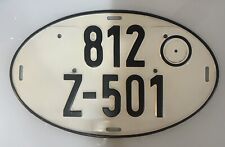 Vintage German HAUPTZOLLAMT Oval License Plate 14”x8” 812 Z-501 picture
