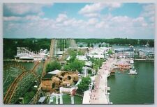 Indiana Beach Amusement Park Monticello Indiana IN 1980s Postcard Aerial View picture