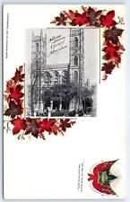 Postcard Canada Montreal Notre Dame Church Private Post Card Vtg B&W View E7 picture