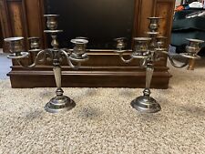 Vintage Silver-plated 5 Candle Candelabra Antique (Possibly 100% Silver) picture