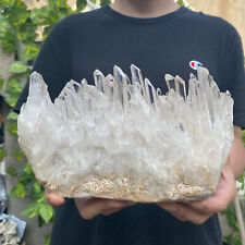 7lb Large Natural Clear White Quartz Crystal Cluster Rough Healing Specimen picture