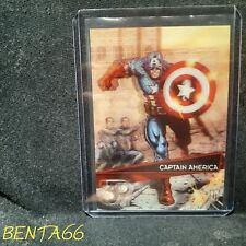 2015 Upper Deck Marvel 3D Lenticular 🔥 Parallel Captain America Card #4-3D picture