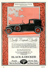 1926 Black & Decker Portable Electric Tools Ad. Rolls-Royce Limo + Bonney Wrench picture