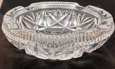 Vintage Art Deco Ashtray Lead Crystal 5In  picture
