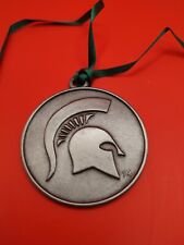 Longaberger Michigan State Spartans  Pewter Basket Tie-On Rare  Made In USA New picture