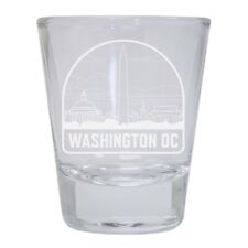 Washington Dc Souvenir 2 Ounce Engraved Shot Glass Round picture