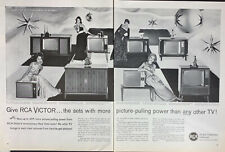Vintage 1960 RCA Beautiful Models With Televisions 2 PG Print Ad Advertisement picture