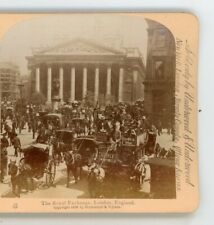 Crowd Outside Royal Exchange London England Underwood Stereoview picture