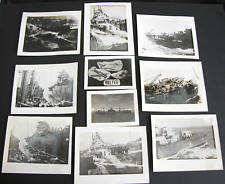 WWII B&W Photo LOT 10 Vtg 30s 40s Ship Battleship #3 #699 Aircraft Carrier RARE picture