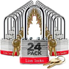 Lion Locks 24 Keyed Alike Padlocks with 2