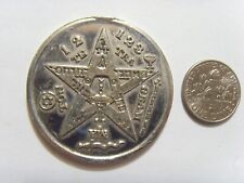 Vintage Kabbalah Talisman Tetragarmation Termineter  religious large token 52205 picture