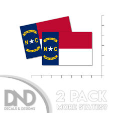 North Carolina State Flag Sticker Decal Bumper NC Carolinian State 2 Pack 5in picture