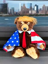 Trumpy Bear Deluxe 22” Donald Trump Teddy Bear Plush With American Flag Cape picture