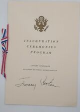 President Jimmy Carter Signed 1977 Inaugural Program picture