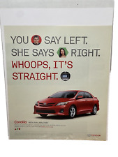 2012 Magazine Advertisement Page Toyota Corolla Sedan Car Automobile Print Ad picture