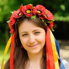 Ukrainian Wreath, Headdress, Hoop, Vinok of roses, poppys or wild flowers   picture
