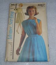 Advance Sew-Easy#3317 Misses Dress Two Bodices & Slip Pattern -Size 14 Uncut F/F picture
