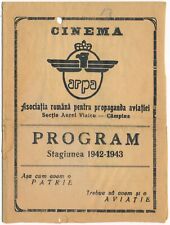 Romania Aviation Propaganda 1942 ARPA WW2 Hawker Hurricane Movie Program  picture