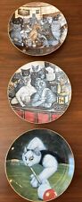 Set Of 3 Vintage Collectible Zoe’s Cats Plates Gift For Cat Lovers Funny Cats picture