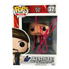AJ Styles Autographed Funko Pop #37 JSA COA WWE Mr. Olympia Signed picture