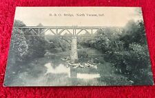 North Vernon Indiana B & O BRIDGE Railroad Postcard picture