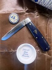 Great Eastern Cutlery Tidioute #39 Blue Linen Micarta Colt Cutter 394124 GEC picture