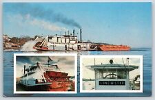 Transport~Buffalo Bill Museum~Lone Star Steamer Ship~Le Claire LA~Vintage PC picture