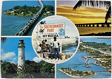 KEY WEST FLORIDA The Southernmost Point Vintage Multi View MONROE CO FL Postcard picture