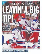 LEAVING A BIG TIP RANGERS WIN GAME 3 CONFERENCE FINALS NY DAILY NEWS 5/27 2024 picture