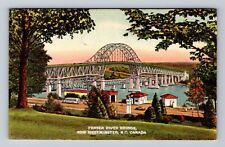 Westminster British Columbia-Canada, Fraser River Bridge, Vintage Postcard picture