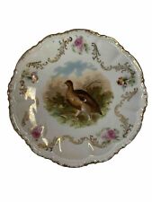 Bavaria Hand Painted Quail In A Field Plate # 402 picture