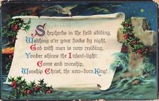 Worship Christ the Newborn King, Christmas, Cross - PM 1912 Postcard picture