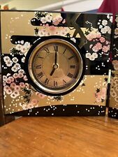 Table Clock Yamanaka Urushi Lacquer Cherry Blossom Quartz picture