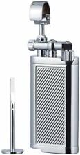 Tobacco Pipe Lighter with Tamper & Pick - All in One - Flint Stone - Chrome picture