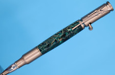 Handmade in USA 30 Caliber Bolt Action Rifle Pen in Antique Copper Commando Camo picture
