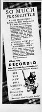 1940 Wilcox Grey Recordio Radio Vintage Print Ad Scottish Terrier New 41 Models picture