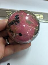 Huge Polished Pink Rhodonite Large Sphere Ball Orb Display Big 742g picture