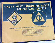 1963 Cub Scout Fallout Shelter Civil Defense Packet Vintage Book Boy picture