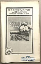 1927 U.S.D.A. Farm Bulletin 999 - Sweet-Potato Growing picture