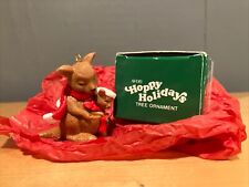 Vintage 1983 Avon Hoppy Holidays Tree Ornament Kangaroo with Joey box old stock picture