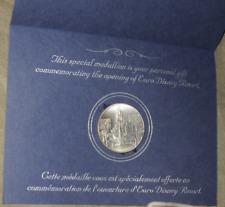 EURO DISNEY 1992 COMMEMORITIVE TOKEN with letter of authenticity picture
