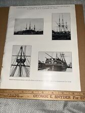 Antique Plate Photos Showing Lofty Spars of Old Ironsides @ Charleston Navy Yard picture