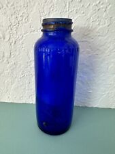 Vintage Cobalt Blue Glass 8” Bromo Seltzer Bottle picture
