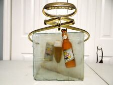Scarce Vtg Falstaff Beer Bar Sign St Louis Mo Can Bottle Glass In Ice Block Cube picture