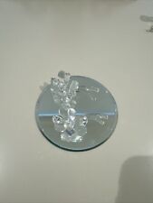 Swarovski Crystal Four Leaf Clover Figurine 212101 Shamrock 2 with 4 Inch Mirror picture