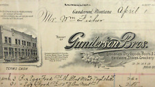 Butte Montana General Store Feed Grain Billheads Lumber Railroad Poll Tax 1890s picture