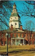 State House Annapolis Maryland MD Colonial 1772 Postcard PM Hyattsville Cancel picture