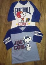 LOT of 2 Peanuts Snoopy by Rob Roy vintage chiildrens football shirt /Joe Cool L picture